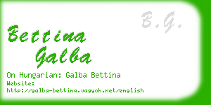 bettina galba business card